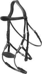Produktbild von Dy'on Leder Trense mit Nasenriemen Schwarz für Ponys