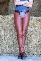 Produktbild von Dy'on Lederchaps für Herren in Braun und Rot