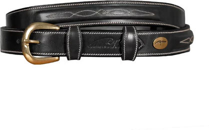 Dy'on Ledergürtel Fancy Stitch mit Ziersteppung Unisex 110 cm – Bild 1 von 3