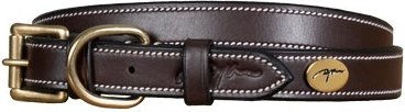 Produktbild von Dy'on Lederhalsband für Hunde in Schwarz oder Braun Größe M/L