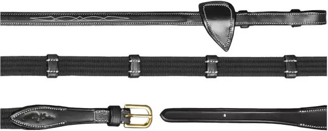 Dy'on Lederzügel für Pferde mit Stoppern und Fancy Stitch 16mm – Bild 1 von 2