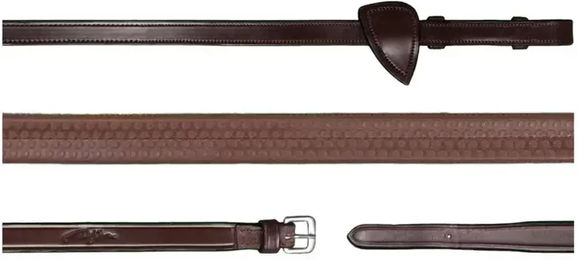 Dy'on New English Collection Gummizügel für Pferde Braun 5/8 Zoll – Bild 1 von 2