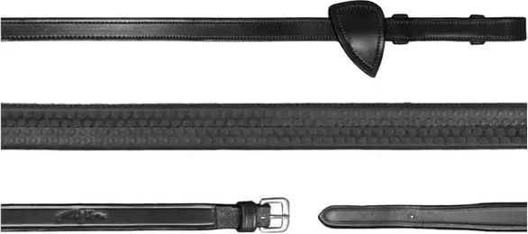 Dy'on New English Collection Gummizügel für Pferde Schwarz 5/8 Zoll – Bild 1 von 2