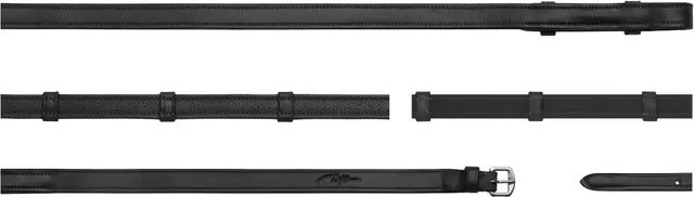 Dy'on New English Collection Lederzügel für Pferde ohne Stopper Schwarz One Size – Bild 1 von 2