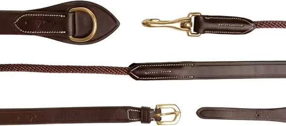 Produktbild von Dy'on Pferdezügel aus Leder in Braun 5/8"