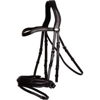Produktbild von Dy'on Reithalfter aus weichem Leder in Schwarz