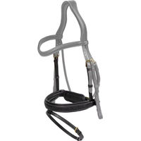 Produktbild von Dy'on Reithalfter Geflochten Pull Trense aus Leder Schwarz Full