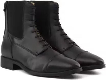 Dy'on Reitstiefel aus Leder mit Schnürsenkeln Schwarz Größe 40 Unisex – Bild 1 von 2