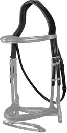 Produktbild von Dy'on Sattelkopfstück mit Kehleverschluss New English Collection aus Leder in Schwarz