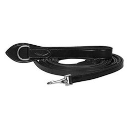 Dy'on Schlaufzügel New English Huntergrip aus Leder in Schwarz für Warmblut/WB – Bild 1 von 4