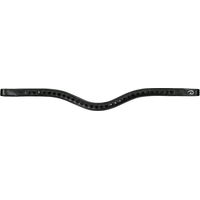 Produktbild von Dy'on Stirnband für Pferde aus Leder mit Swarovski Kristallen in Schwarz