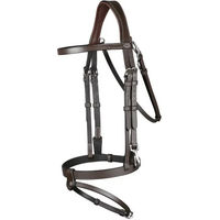 Produktbild von Dy'on Trense aus Leder Working Collection mit kombiniertem Nasenriemen für Ponys in Braun
