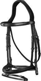 Dy´on Trense Full mit kombiniertem Reithalfter New English Collection Schwarz aus Leder – Bild 1 von 3