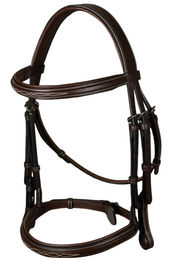Produktbild von Dy'on Trense HC Flash Noseband aus Leder in Braun
