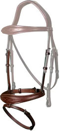 Produktbild von Dy'on Trense mit Nasenriemen New English Collection aus Leder in Braun