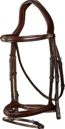 Dy'on Trense New English Collection mit kombiniertem Reithalfter aus Leder für Ponys in Braun – Bild 1 von 2