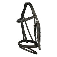 Produktbild von Dy'on Working Collection Classic Flash Trense mit kombiniertem Reithalfter Schwarz für Warmblut/WB