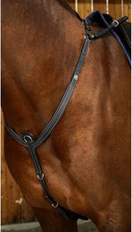 Dy'on Working Collection Vorderzeug mit Brücke aus Leder in Schwarz für Pferde – Bild 1 von 2