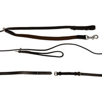 Produktbild von Dy'on Zügelhilfe mit Handschlaufe aus Leder für Pferde Working Collection Schwarz Cob