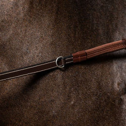 Dyon 12 Howlett Gummizügel mit 7 Lederstegen in Braun für Warmblut – Bild 1 von 2