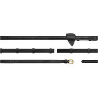 Produktbild von Dyon 58 Hunter Zügel D Collection aus Leder in Schwarz mit 7 Lederstegen
