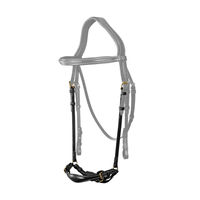 Produktbild von Dyon Adjustable Drop Noseband Reithalfter D Collection aus Leder in Schwarz oder Weiß Größe Voll