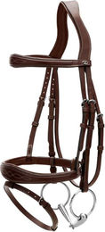 Dyon Anatomische Trense mit kombiniertem Reithalfter US Collection aus Leder Schwarz für Warmblut Extra – Bild 1 von 1
