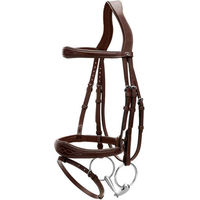 Produktbild von Dyon Anatomische Trense mit kombiniertem Reithalfter US Collection aus Leder Schwarz für Warmblut Extra
