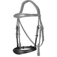 Produktbild von Dyon Anatomischer Nasenriemen aus Leder für Ponys in Schwarz ohne Sperrriemen
