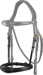 Produktbild von Dyon Anatomischer Nasenriemen aus Leder für Warmblut in Schwarz ohne Sperriemen