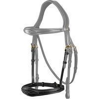 Produktbild von Dyon Anatomischer Nasenriemen aus Leder für Warmblut in Schwarz ohne Sperriemen