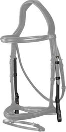 Dyon Backenstücke New English Collection aus Leder für Warmblut in Braun oder Schwarz – Bild 1 von 2