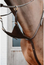 Dyon BibMartingal aus weichem Leder für Ponys in Braun – Bild 1 von 3