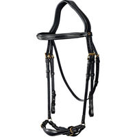 Produktbild von Dyon DCollection Hannoveranische Trense aus Leder in Schwarz für Warmblut verstellbar