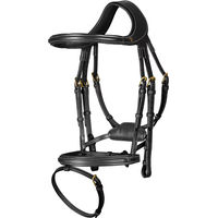 Produktbild von Dyon DCollection Trense Difference anatomisches Kombi-Reithalfter aus Leder für Ponys in Schwarz