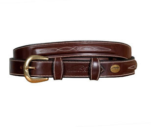 Produktbild von Dyon Fancy Stitch Ledergürtel in Weiß, Gold oder Braun