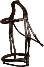 Dyon Flash Nasenriemen Trense aus Leder für Ponys – Bild 1 von 2