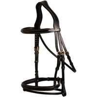 Produktbild von Dyon Flash Nasenriemen Trense aus Leder in Braun für Warmblut