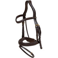 Produktbild von Dyon Geflochtene Trense mit schwedischem Reithalfter D Collection aus Leder in Schwarz 13 mm