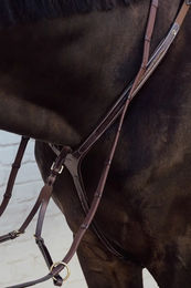 Dyon Geflochtenes Leder Vorderzeug für Warmblut Extra in Schwarz – Bild 1 von 1