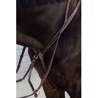Produktbild von Dyon Geflochtenes Leder Vorderzeug für Warmblut Extra in Schwarz
