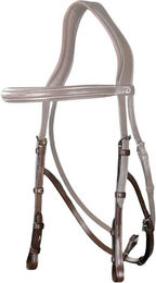 Dyon Hackamore Backenstücke US Collection aus Leder für Ponys in Braun oder Grau – Bild 1 von 1