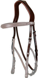 Dyon Hackamore Kopfstück New English Collection aus Leder in Schwarz für Ponys – Bild 1 von 1