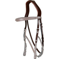 Produktbild von Dyon Hackamore Kopfstück New English Collection aus Leder in Schwarz für Warmblut Extra