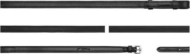 Dyon Jagdzügel New English Collection aus Leder Schwarz 16 mm – Bild 1 von 1