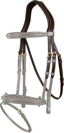 Produktbild von Dyon Kopfstück mit Kehlriemen D Collection aus Leder in Braun für Ponys