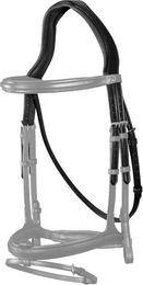 Dyon Kopfstück mit Kehlriemen New English Collection aus Leder in Schwarz für Ponys – Bild 1 von 2