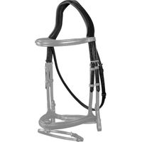 Produktbild von Dyon Kopfstück mit Kehlriemen New English Collection aus Leder in Schwarz für Ponys