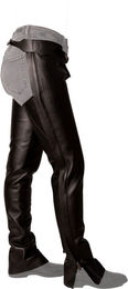 Produktbild von Dyon Leder Chaps lang wasserabweisend XXL in Braun oder Schwarz