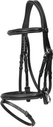 Dyon Leder Trense mit kombiniertem Reithalfter und Karabiner für Ponys – Bild 1 von 1